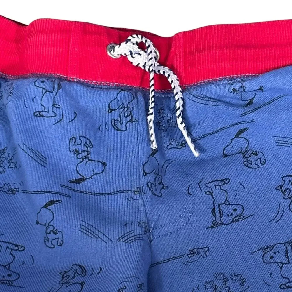 Hanna Andersson Peanuts Snoopy Sweat Shorts French Terry Cartoon Athletic Shorts